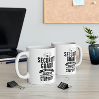 Load image into Gallery viewer, Funny Security guard Coffee Mug - My Level Of Sarcasm Cup - Unique Birthday Gifts for Mom and Dad
