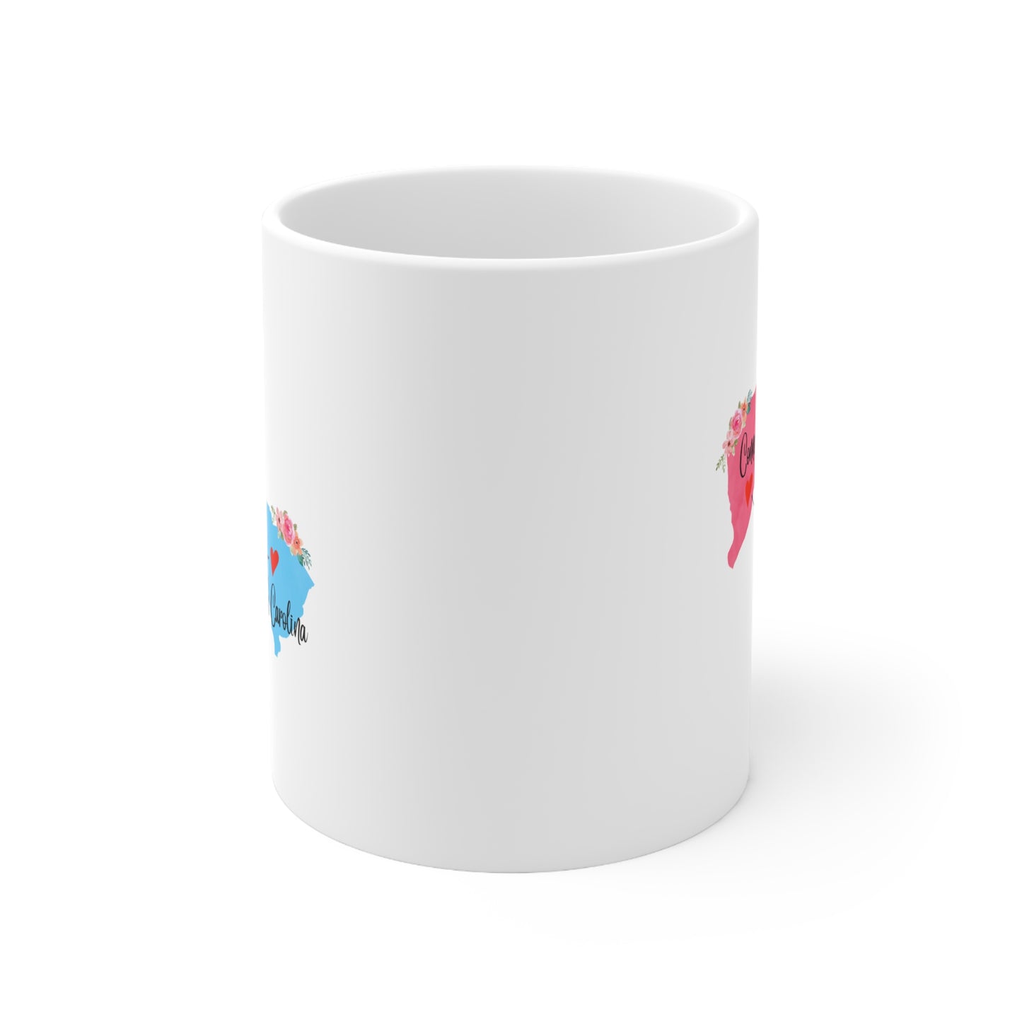 Connecticut South Carolina Gifts - Long Distance State Ceramic Shot Glass for Mom and Dad