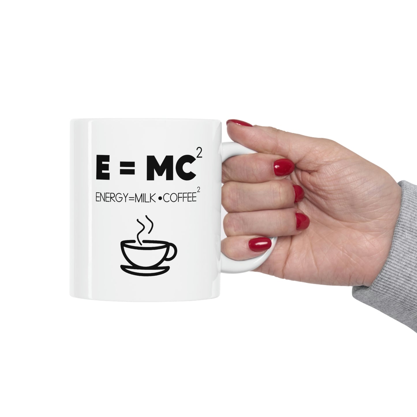 Funny Math Teacher Mug - E=Mc2 11oz White Coffee Mug, Tea Cup Best Gifts For Math Teacher