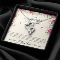 Load image into Gallery viewer, Bride Gifts, I Love You, Double Heart Necklace For Women, Wedding Day Thank You Ideas From Sister
