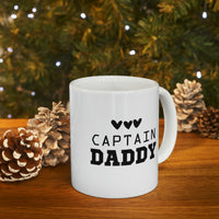 Load image into Gallery viewer, Navy Veteran Gifts - Captain Daddy – Navy Veteran White Coffee Mug, Tea
