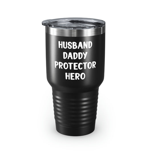 Dad 30oz Tumbler, Husband Daddy Protector Hero