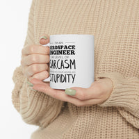 Load image into Gallery viewer, Aerospace Engineer Coffee Mug, My Level Of Sarcasm Depends On Your Level Of Stupidity, Funny Sarcastic Christmas Cup For Men Women Friends Coworker
