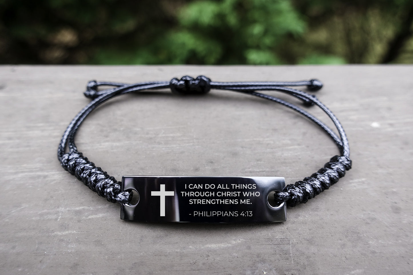 Baptism Gifts for Teenage Boys, I Can Do All Things Through Christ, Religious Bible Verse Catholic Bracelets for Son, Grandson, Dad, Godfather