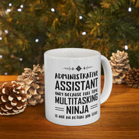 Load image into Gallery viewer, Admin Assistant Gifts For Women Men - Administrative Professionals Day Coffee Mug - Administrator Full Time Multitasking Ninja - Christmas Birthday Present For Men Women Coworker Boss
