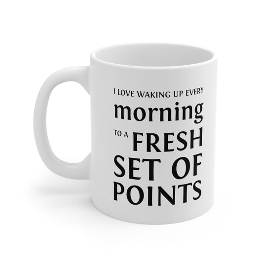 Keto Diet Coffee Mug - I love waking up to a fresh set of points Cup - Fun Gifts for Dieting Men Women