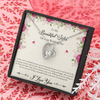 Load image into Gallery viewer, Bride Gifts, I Love You, Forever Love Heart Necklace For Women, Wedding Day Thank You Ideas From Sister
