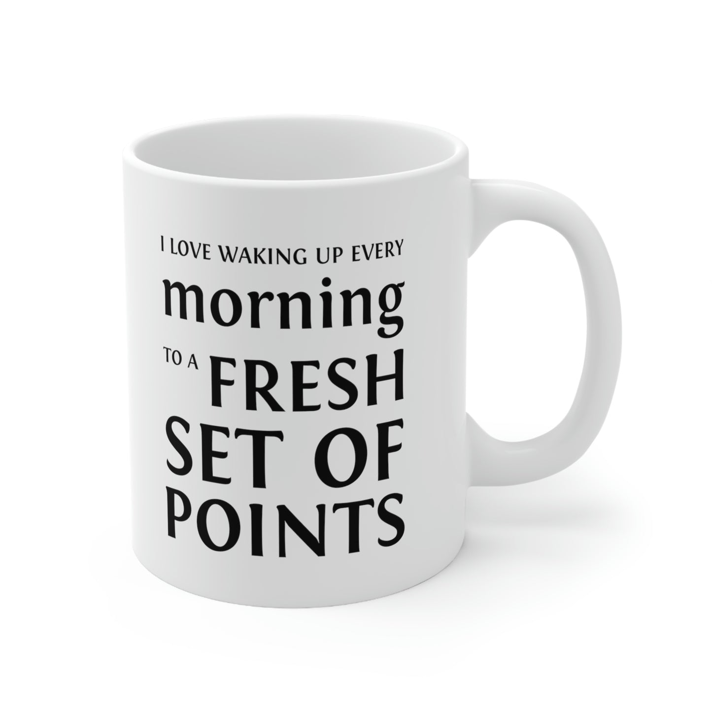 Keto Diet Coffee Mug - I love waking up to a fresh set of points Cup - Fun Gifts for Dieting Men Women