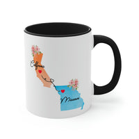 Load image into Gallery viewer, California Missouri Gifts | Long Distance State Coffee Mug | State to State | Away From Hometown Family | Moving Away Mug
