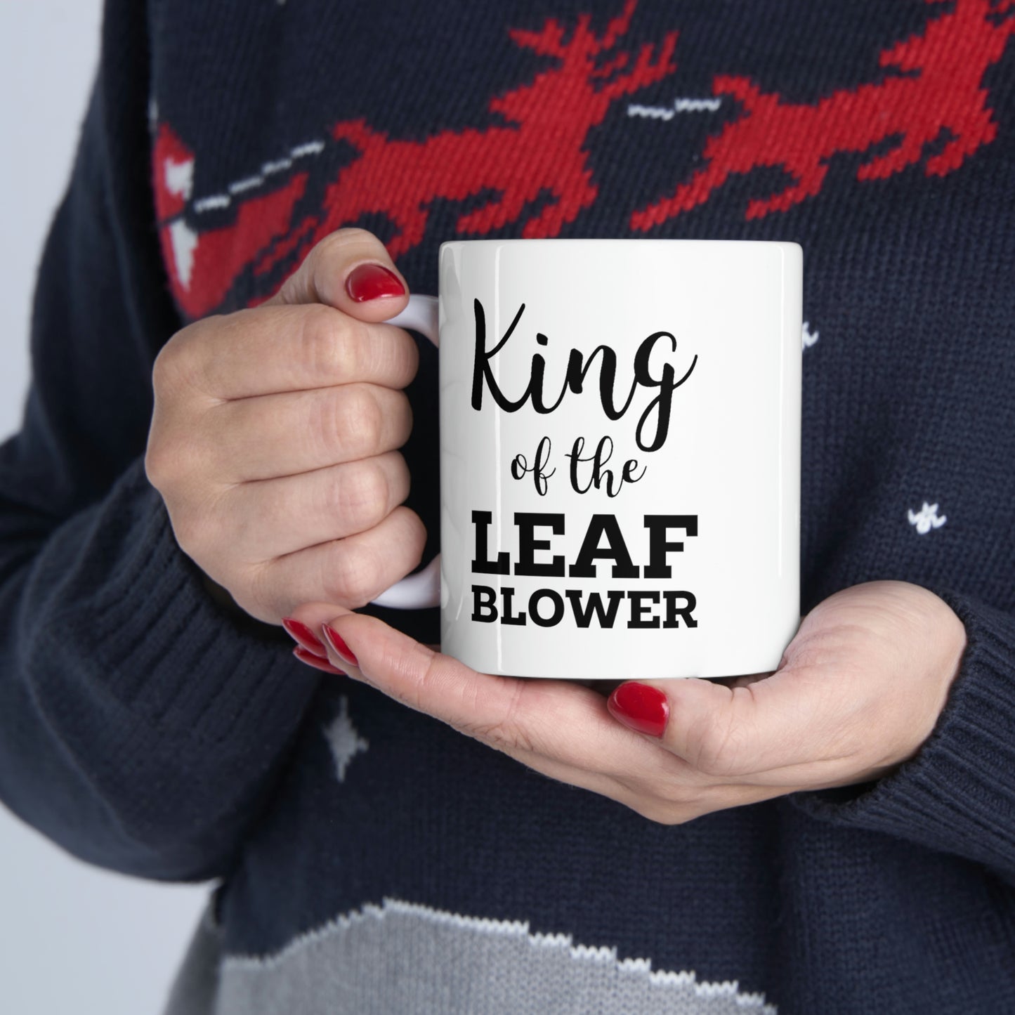 King Of The Leaf Blower - Gardening White Coffee Mug, Tea Cup