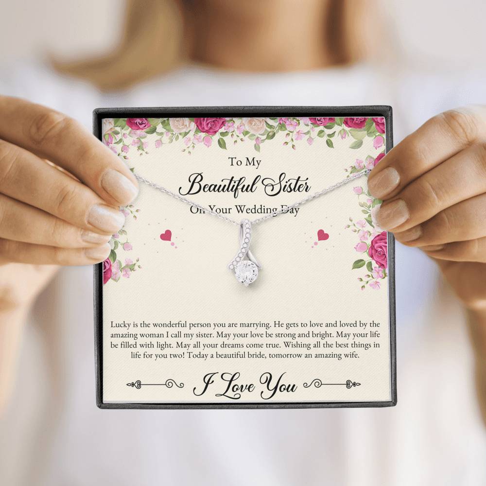 Bride Gifts, I Love You, Alluring Beauty Necklace For Women, Wedding Day Thank You Ideas From Sister