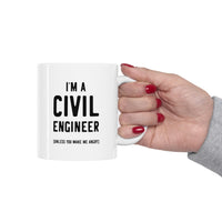 Load image into Gallery viewer, Engineer Coffee Mug - I&#39;m a Civil Engineer (Unless you make me angry) Tumbler - Gifts For Computer Mechanical Electrical Engineering
