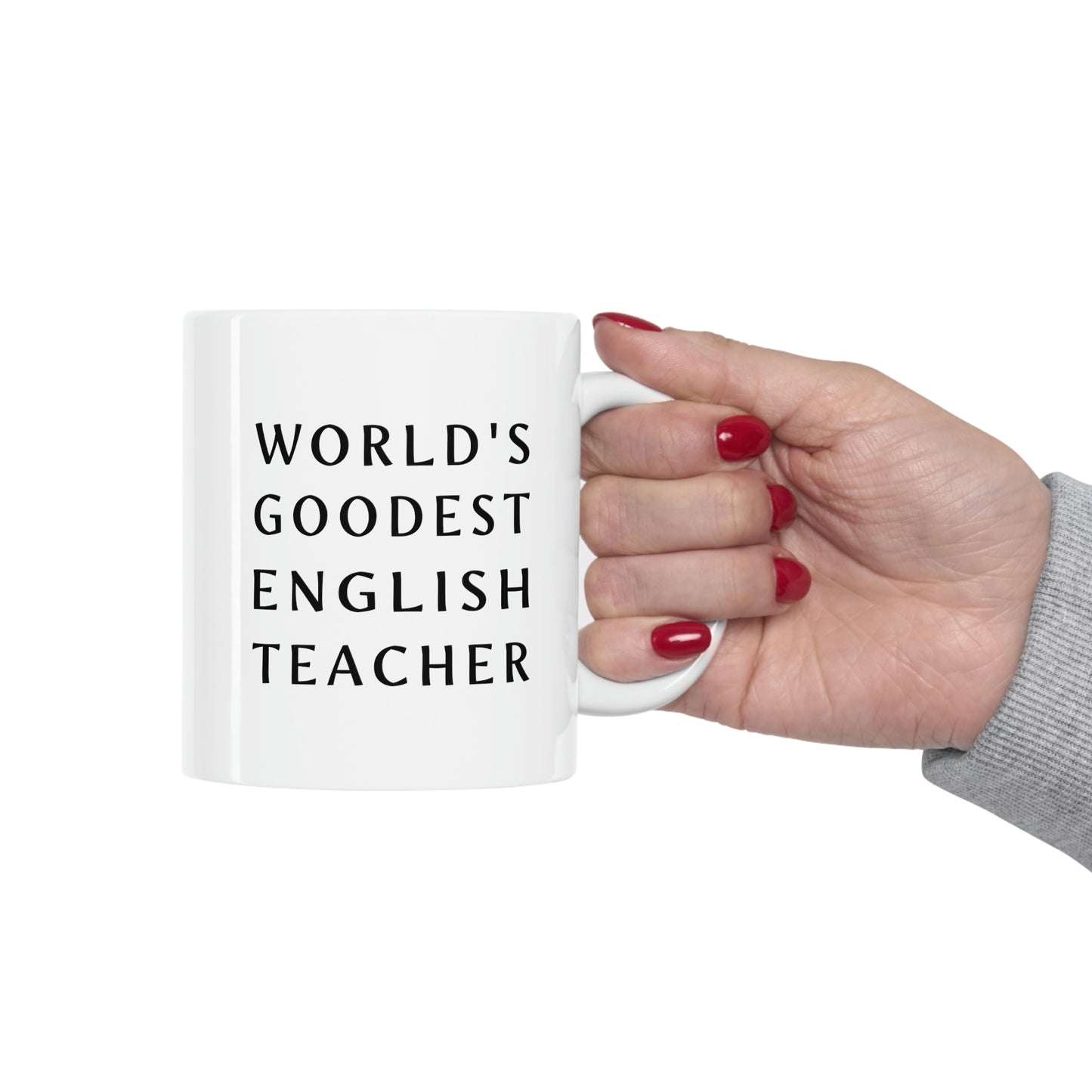 Funny English Teacher Coffee Mug - World's goodest English Teacher Cup - Fun Gifts for Best Expletive Grammar