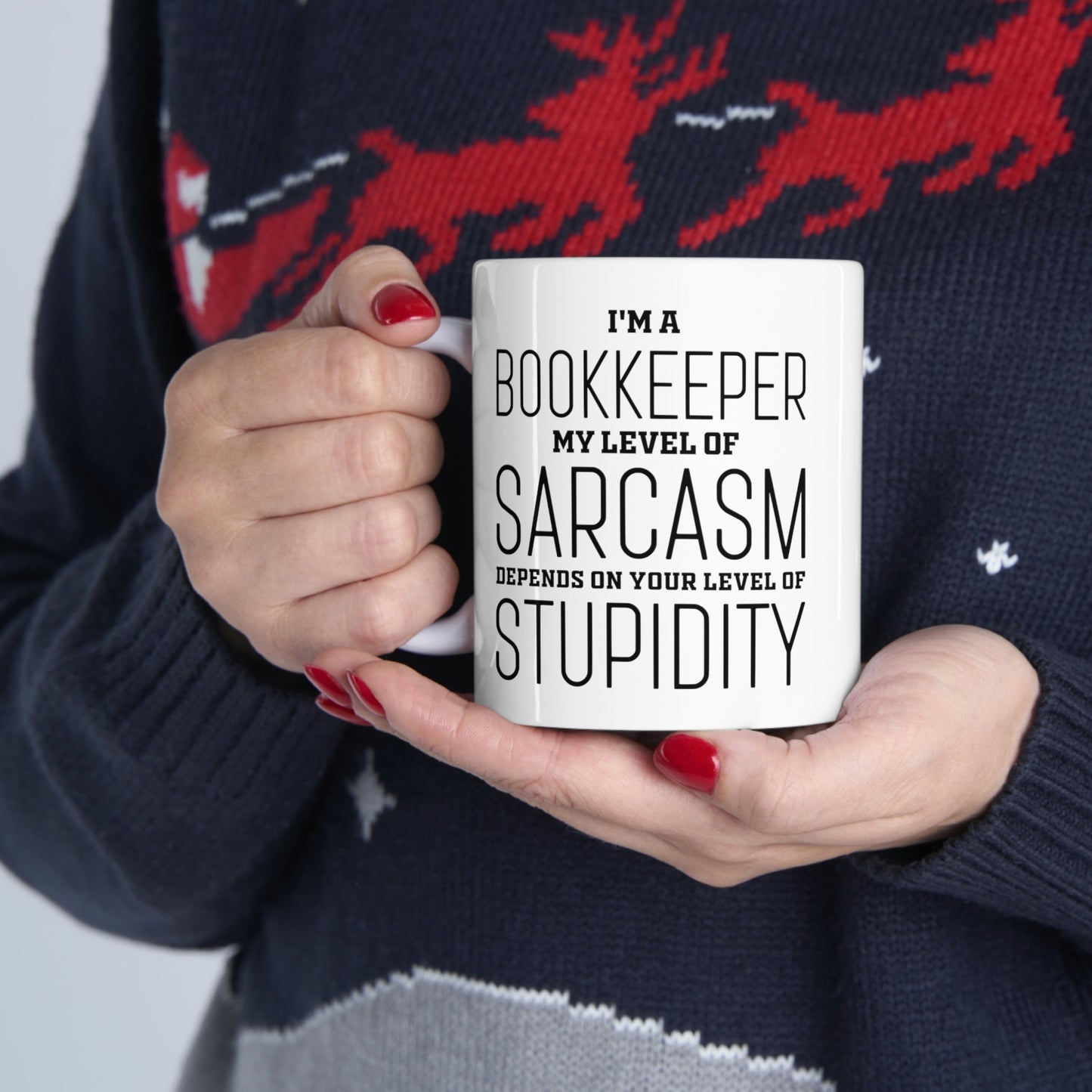 Bookkeeper Coffee Mug - My Level Of Sarcasm - Unique Funny Inspirational Gift for Men and Women