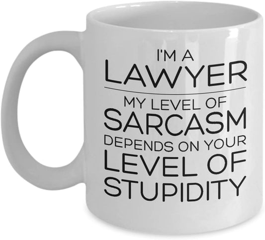 Funny Lawyer Coffee Mug, I'm A Lawyer Sarcasm Novelty Cup, Lawyer Gifts For Women Men, Best Future New Attorney Mug, Unique Graduation Birthday Christmas Gifts For Lawyer