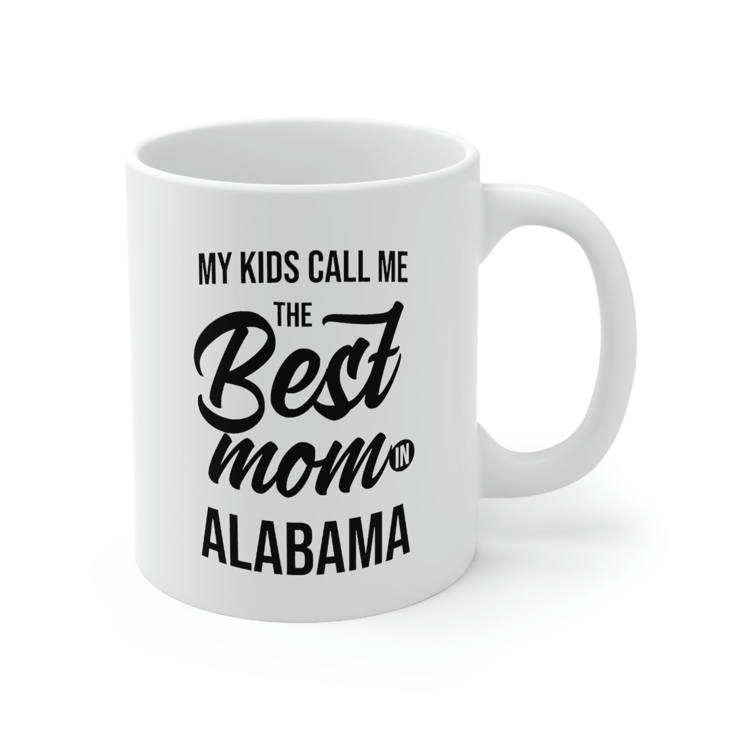 State Coffee Mug - Best Mom in Alabama - Funny Love Gifts For Men Women