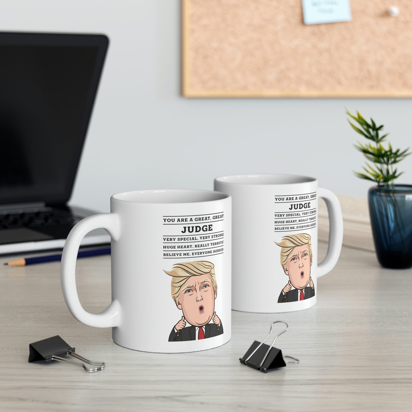 Funny Judge Donald Trump Coffee Mug - President Novelty Christmas Gift Idea for Men Women