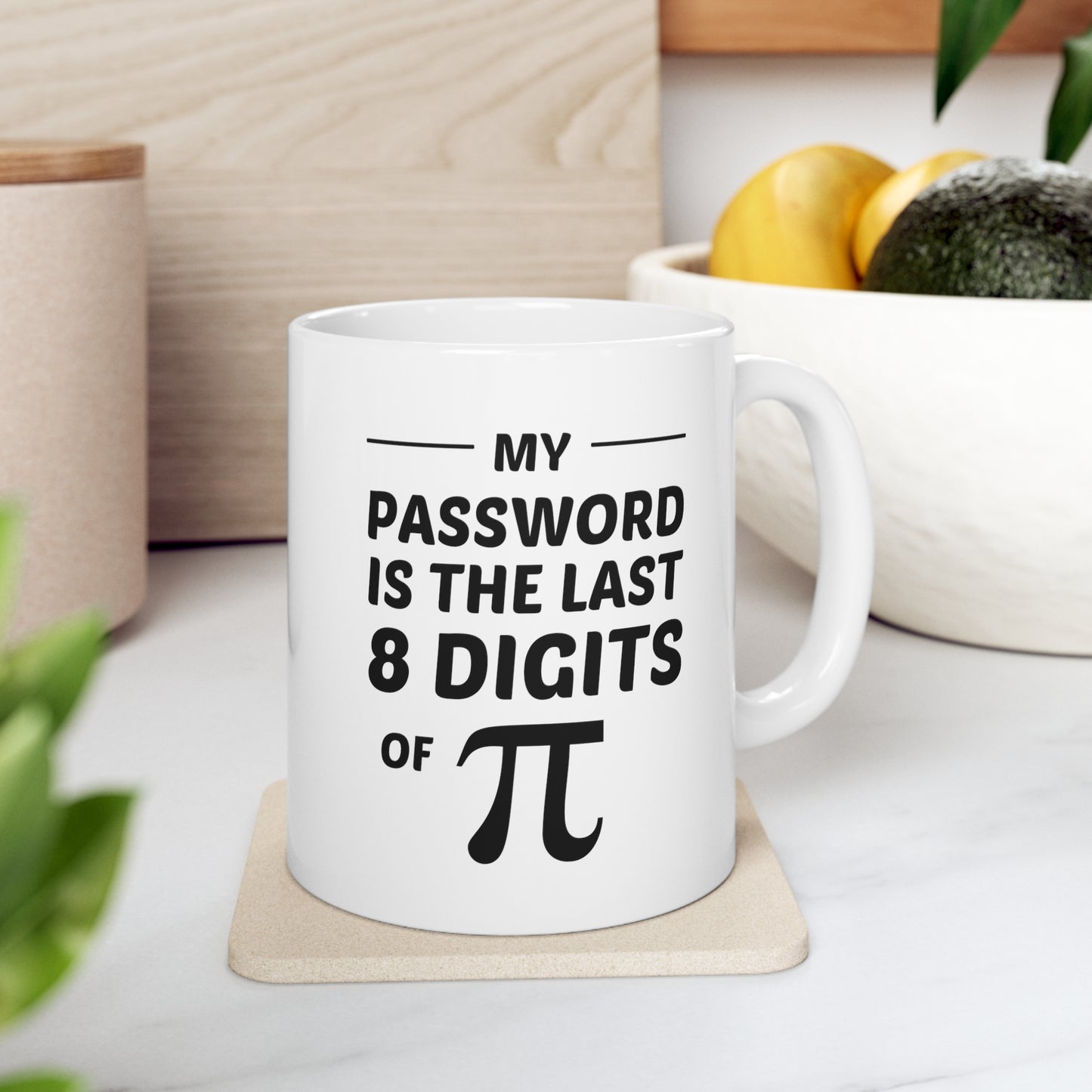 Funny Math Password Coffee Mug, The last 8 digits of Pi Cup, Fun Mathematical Formulas Sarcasm Gifts for Math Teacher Programmer Nerd Men Women