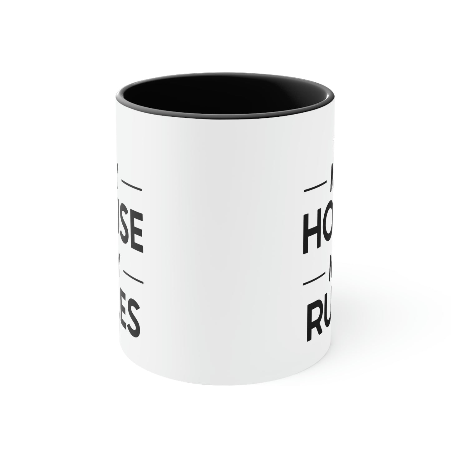 Fathers Day Two Tone Coffee Mug, My House My Rules, Unique Gifts For Dad From Daughter Son