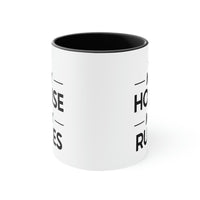 Load image into Gallery viewer, Fathers Day Two Tone Coffee Mug, My House My Rules, Unique Gifts For Dad From Daughter Son
