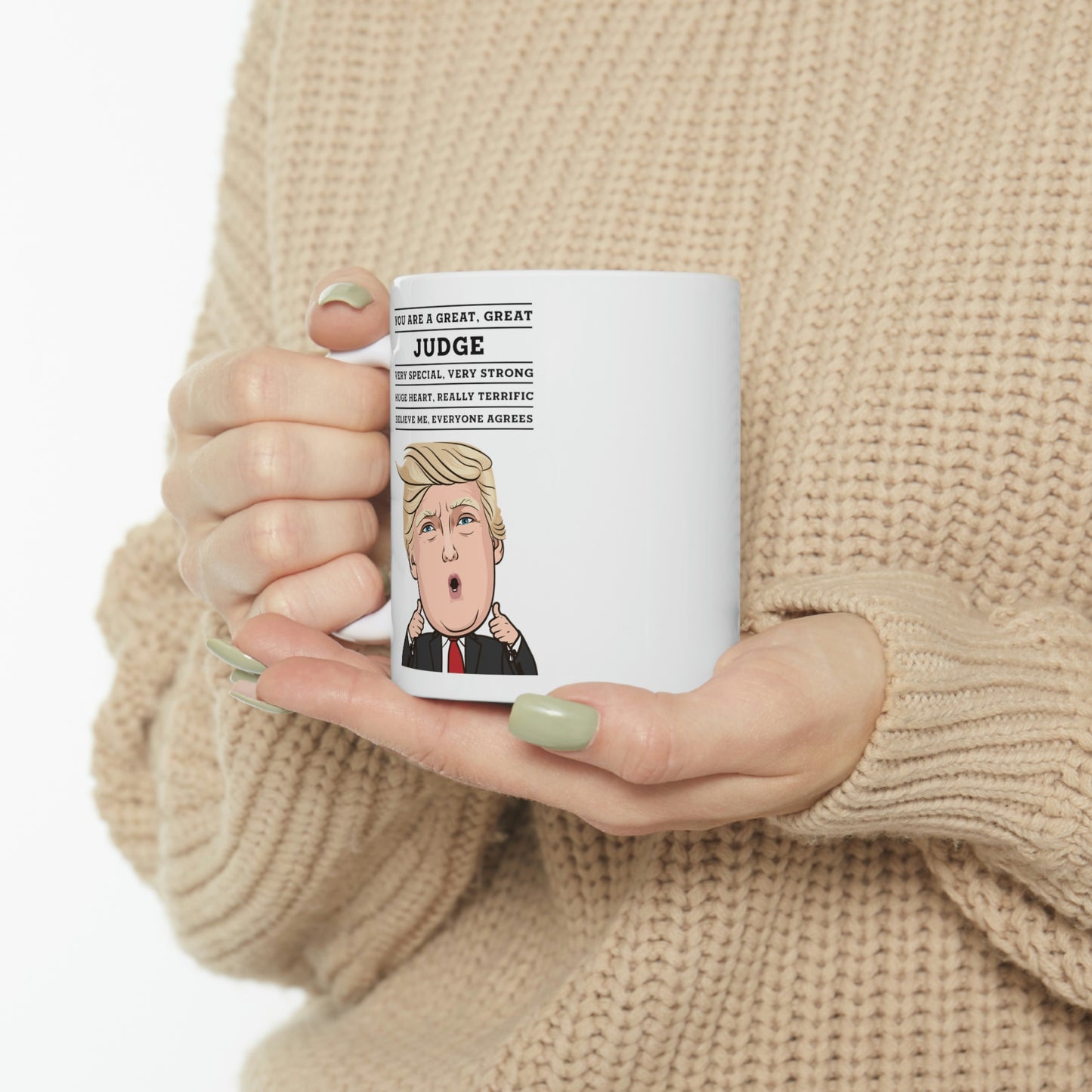 Funny Judge Donald Trump Coffee Mug - President Novelty Christmas Gift Idea for Men Women