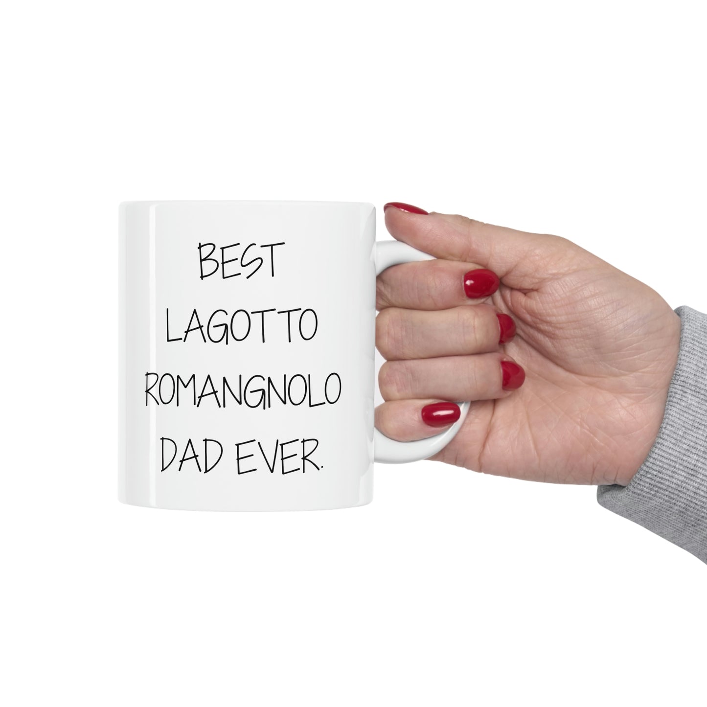 Funny Lagotto Romagnolo Dad 11oz Coffee Mug - Best Lagotto Romagnolo Dad Ever. - Best Inspirational Gifts For Dog Lover