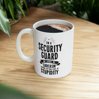 Load image into Gallery viewer, Funny Security guard Coffee Mug - My Level Of Sarcasm Cup - Unique Birthday Gifts for Mom and Dad
