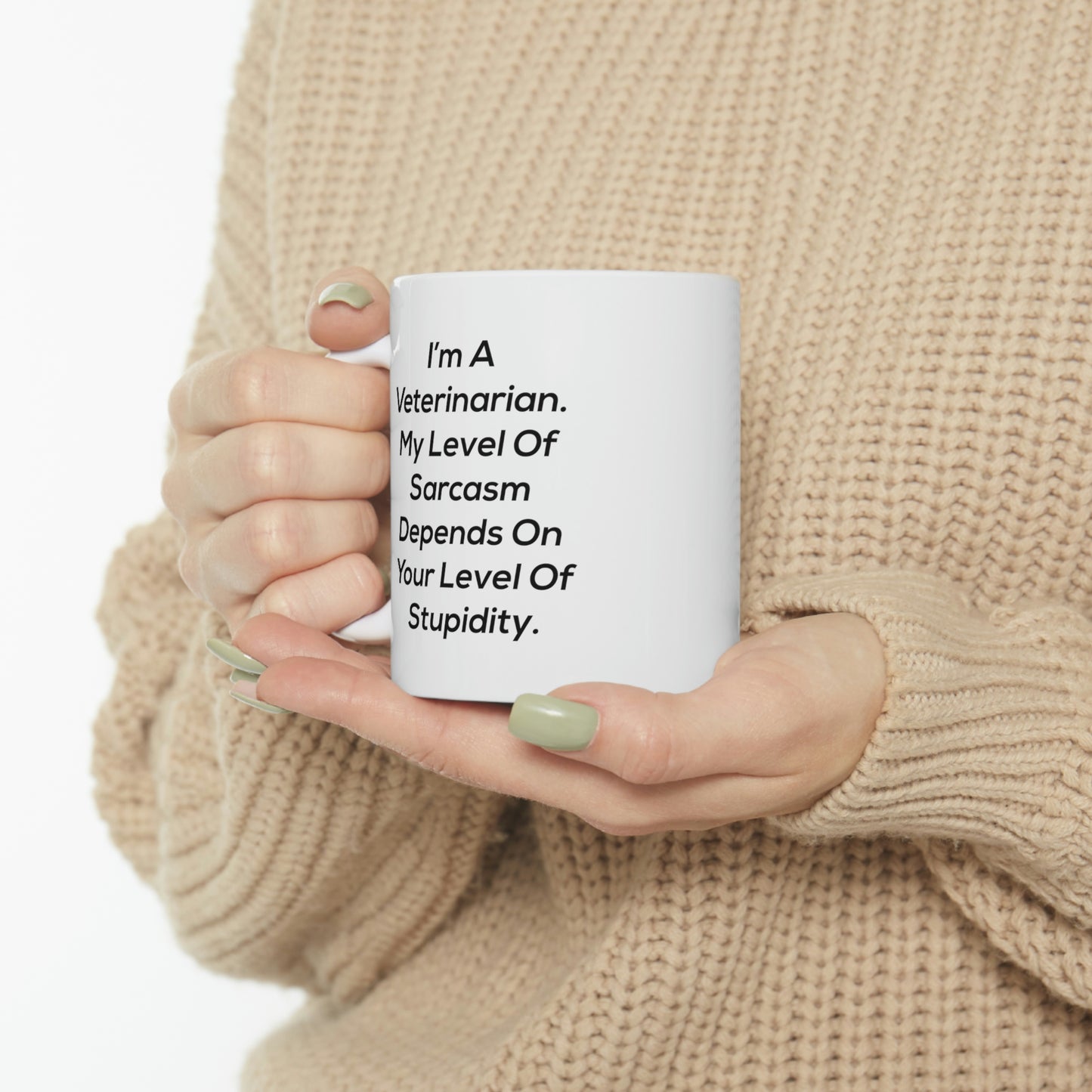 Funny Veterinarian Mug, My Level Of Sarcasm, 11oz Coffee Mug - Unique Appreciation Retirement Idea Christmas Cup For Men Women Coworker