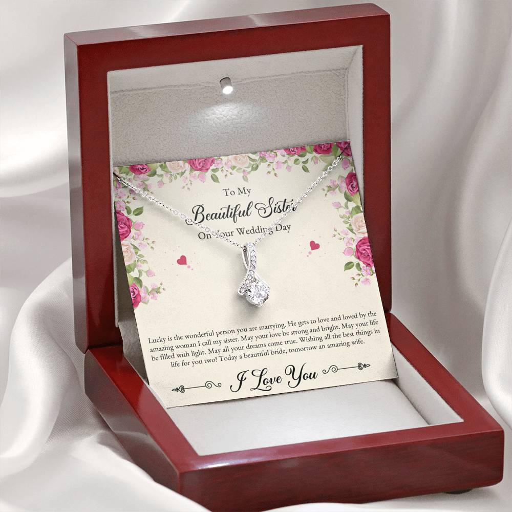 Bride Gifts, I Love You, Alluring Beauty Necklace For Women, Wedding Day Thank You Ideas From Sister