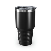 Load image into Gallery viewer, Funny Logger Black Stainless Steel Tumbler - My Level of Sarcasm Travel Mug - Birthday Gifts For Coworkers, Colleagues, Men, Women, Mom, Dad
