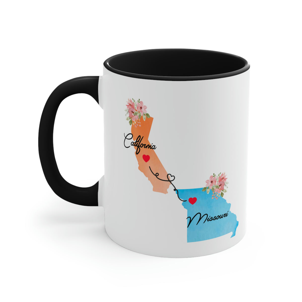 California Missouri Gifts | Long Distance State Coffee Mug | State to State | Away From Hometown Family | Moving Away Mug