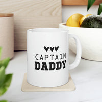 Load image into Gallery viewer, Navy Veteran Gifts - Captain Daddy – Navy Veteran White Coffee Mug, Tea
