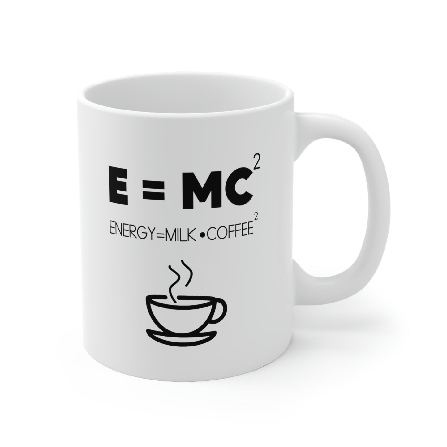 Funny Math Teacher Mug - E=Mc2 11oz White Coffee Mug, Tea Cup Best Gifts For Math Teacher