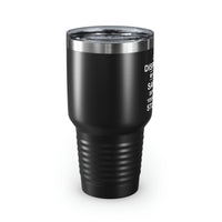 Load image into Gallery viewer, Funny Dispatcher Black Stainless Steel Tumbler - My Level of Sarcasm Travel Mug - Birthday Gifts For Coworkers, Colleagues, Men, Women, Mom, Dad
