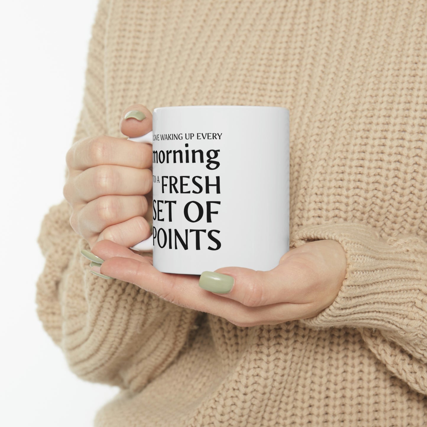 Keto Diet Coffee Mug - I love waking up to a fresh set of points Cup - Fun Gifts for Dieting Men Women
