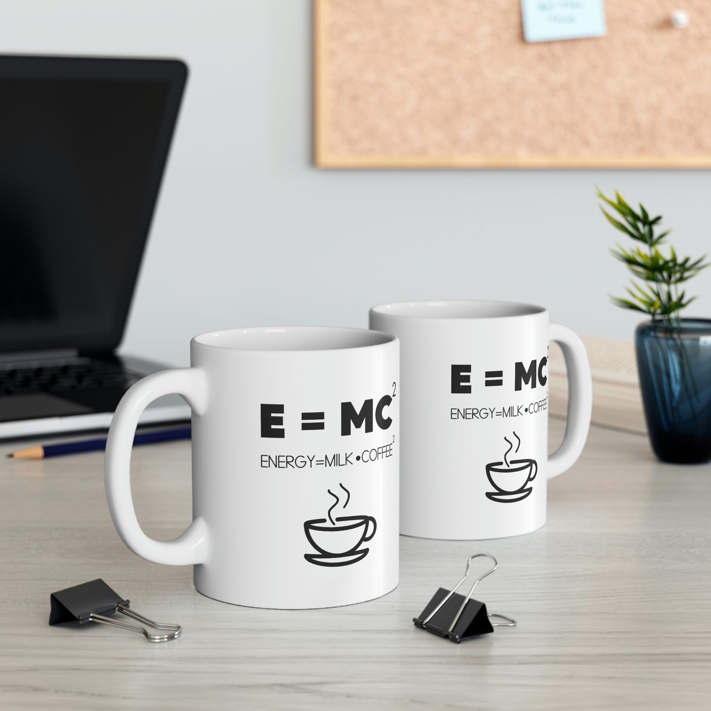 Funny Math Teacher Mug - E=Mc2 11oz White Coffee Mug, Tea Cup Best Gifts For Math Teacher