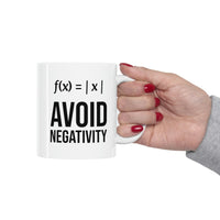 Load image into Gallery viewer, Math Nerd Formula Gifts - Funny Coffee Mug - Avoid Negativity - For Men Women
