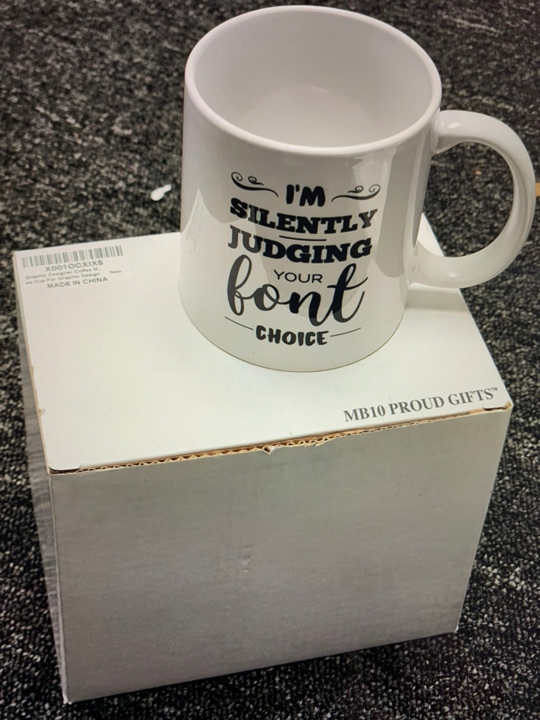 Graphic Designer Coffee Mug - I'm Silently Judging Your Font Choice - Funny Tea Cup For Graphic Designers - Graphic Design Gifts For Men Women