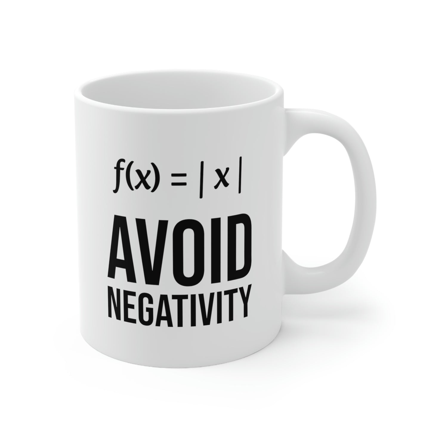 Math Nerd Formula Gifts - Funny Coffee Mug - Avoid Negativity - For Men Women