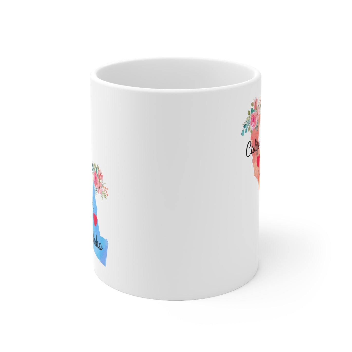 California Idaho Gifts, Long Distance State, State to State 11 OZ Coffee Mug, Christmas Gifts for Mom and Dad, Away from Family, Away from Hometown