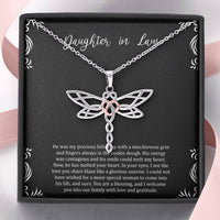 Load image into Gallery viewer, To My Daughter-in-law Gifts, You Are A Blessing, Dragonfly Necklace For Women, Birthday Present Idea From Mother-in-law
