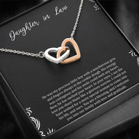 Load image into Gallery viewer, To My Daughter-in-law Gifts, You Are A Blessing, Interlocking Heart Necklace For Women, Birthday Present Idea From Mother-in-law
