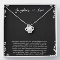 Load image into Gallery viewer, To My Daughter-in-law Gifts, You Are A Blessing, Love Knot Necklace For Women, Birthday Present Idea From Mother-in-law
