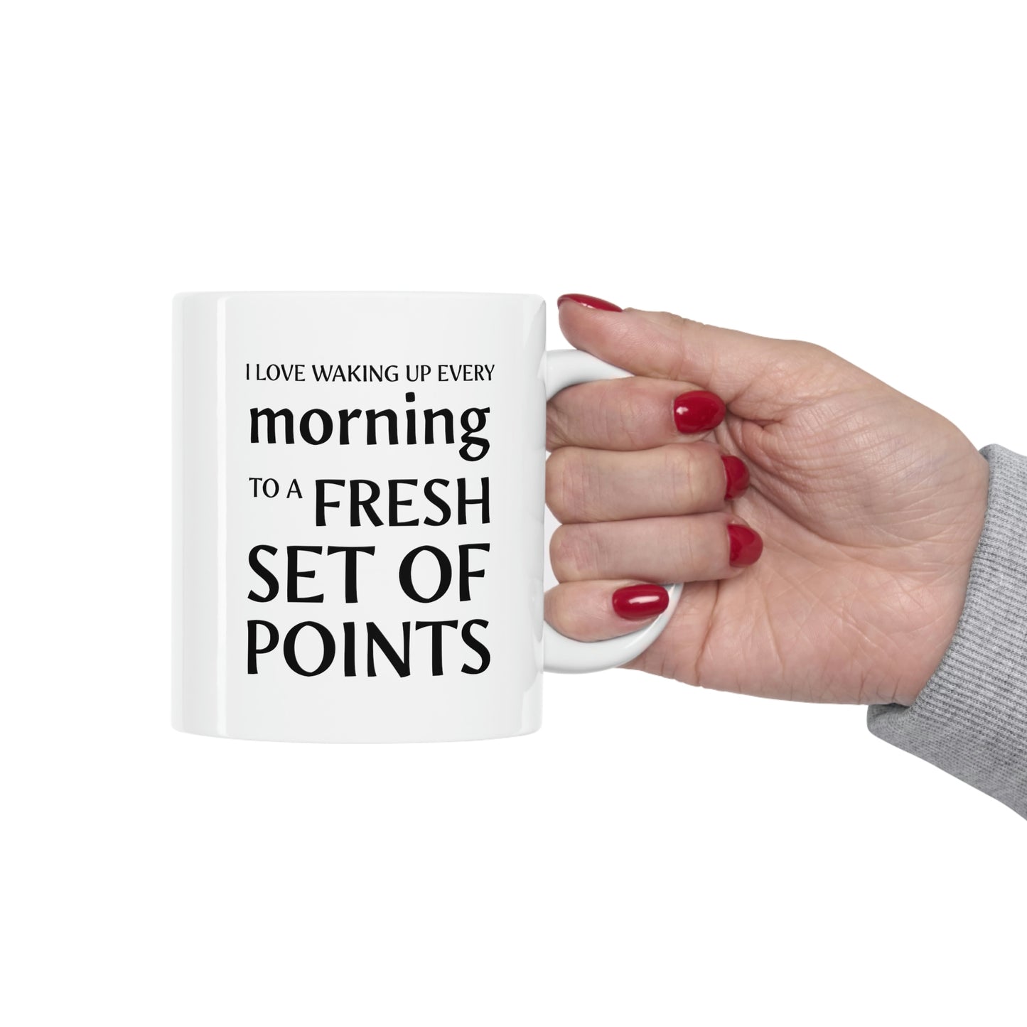 Keto Diet Coffee Mug - I love waking up to a fresh set of points Cup - Fun Gifts for Dieting Men Women