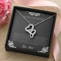 Load image into Gallery viewer, To My Daughter  Gifts, You Are My Greatest Gift, Double Heart Necklace For Women, Birthday Present Idea From Dad
