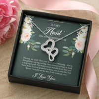Load image into Gallery viewer, Aunt of the Bride Gifts, I Am So Grateful To Have You, Double Heart Necklace For Women, Wedding Day Thank You Ideas From Bride
