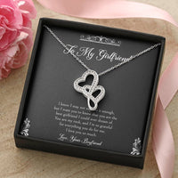 Load image into Gallery viewer, To My Girlfriend, You Are My Rock, Double Heart Necklace For Women, Anniversary Birthday Valentines Day Gifts From Boyfriend
