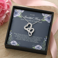 Load image into Gallery viewer, To My Mom of the Bride Gifts, You Mean The World To Me, Double Heart Necklace For Women, Wedding Day Thank You Ideas From Bride
