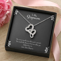 Load image into Gallery viewer, To My Stepmom Gifts, You Are More Than Just A Parent, Double Heart Necklace For Women, Birthday Mothers Day Present From Stepson
