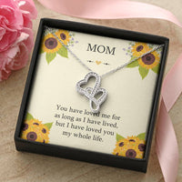 Load image into Gallery viewer, To My Mom Gifts, I Have Loved You My Whole Life, Double Heart Necklace For Women, Birthday Mothers Day Present From Son Daughter
